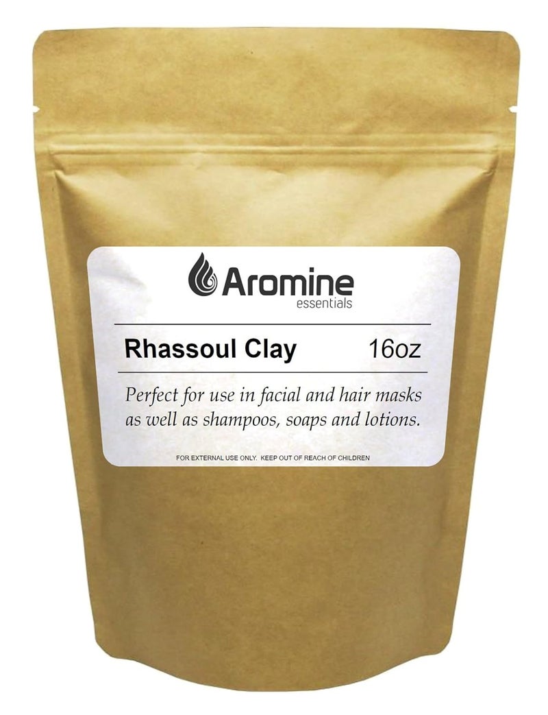 Rhassoul Clay Powder 16oz Moroccan Ghassoul Clay Mask Nourishing Unisex Skin Treatment Mask