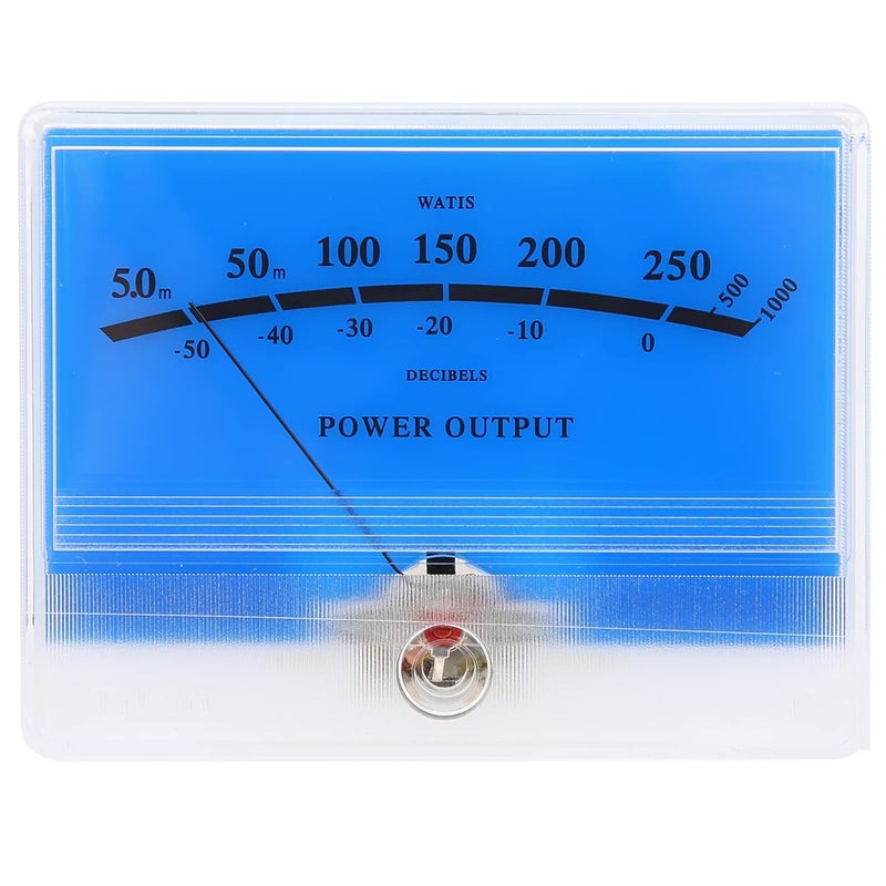 مؤشر عداد VU مع مؤشر رأس وعداد أمبير لمكبر الصوت بشاشة عرض بإضاءة خلفية بيضاء - Image 1