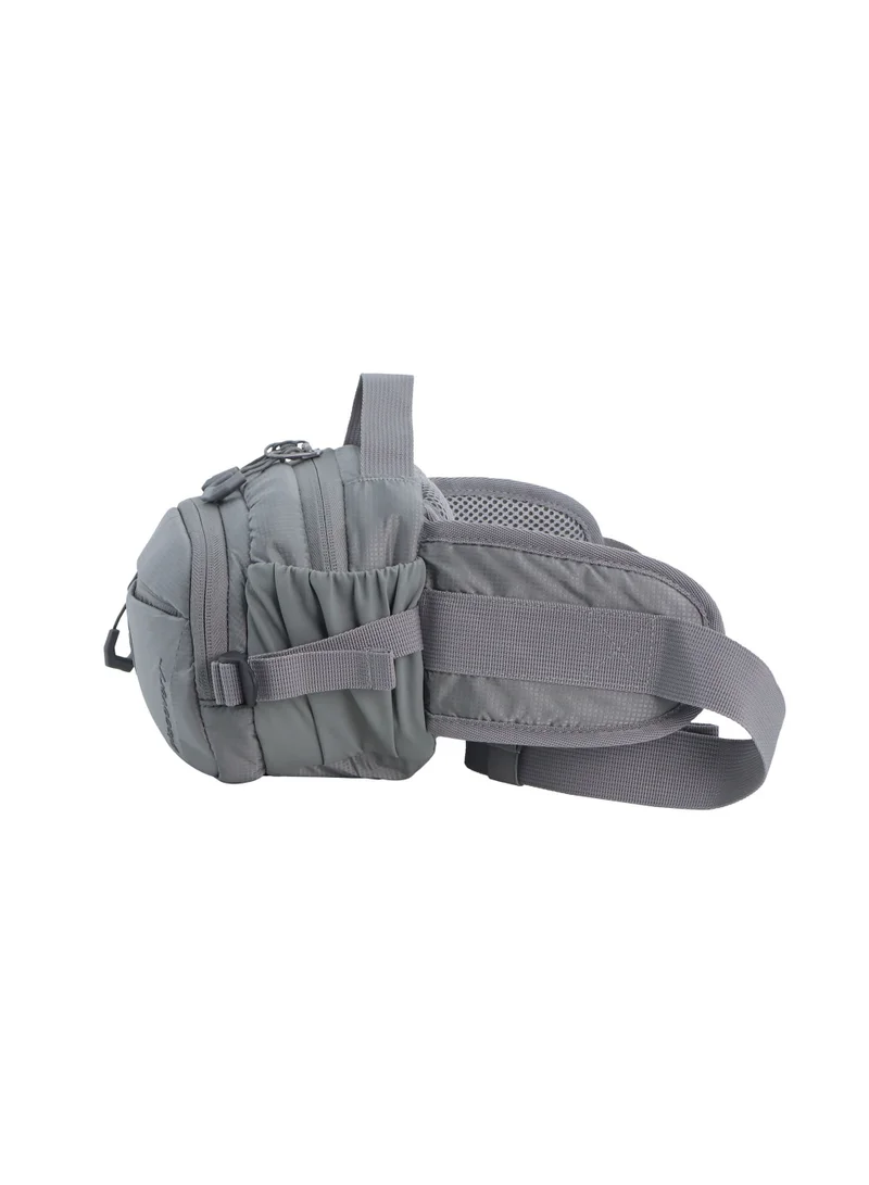 ديسكفري Discovery Body Spirit Nylon Ripstop Waist Bag Grey for Men and Women, Durable Lightweight Waterproof Hip Pack Bag/Crossbody/Sling/Belt Bag  Outdoor Hiking Trekking Running Camping