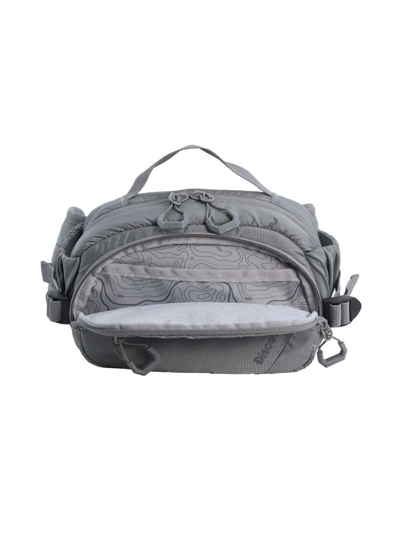 ديسكفري Discovery Body Spirit Nylon Ripstop Waist Bag Grey for Men and Women, Durable Lightweight Waterproof Hip Pack Bag/Crossbody/Sling/Belt Bag  Outdoor Hiking Trekking Running Camping