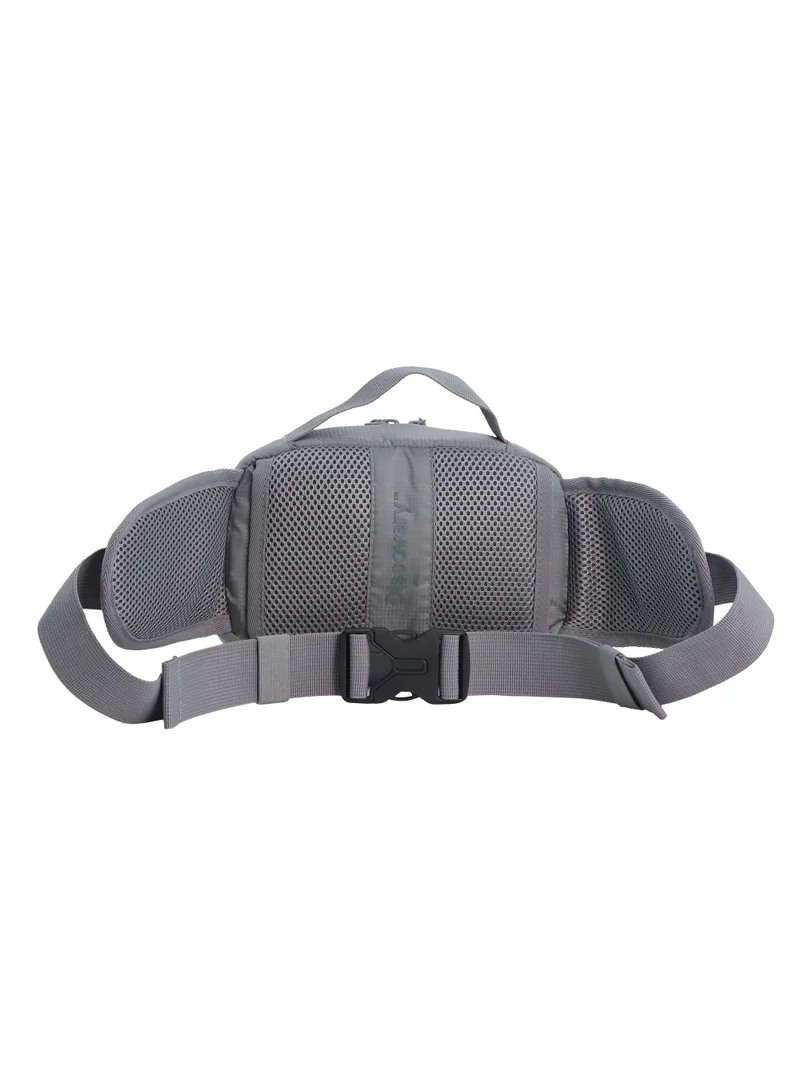 ديسكفري Discovery Body Spirit Nylon Ripstop Waist Bag Grey for Men and Women, Durable Lightweight Waterproof Hip Pack Bag/Crossbody/Sling/Belt Bag  Outdoor Hiking Trekking Running Camping