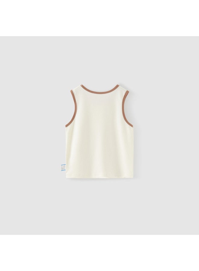 Tongtai Children's Vest, Spring And Autumn Season, Dralon Baby Clothes, Boys' Sleeveless Top, Homewear, Girls' Vest - Image 3