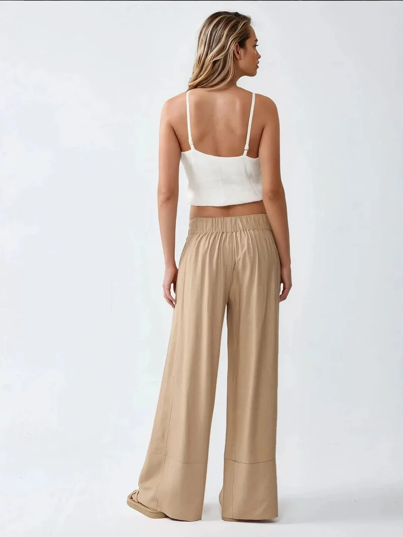 HICCUP Wide Leg Elastic Waist Pants