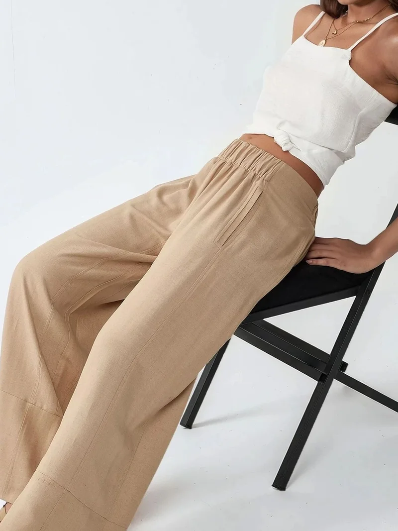 HICCUP Wide Leg Elastic Waist Pants
