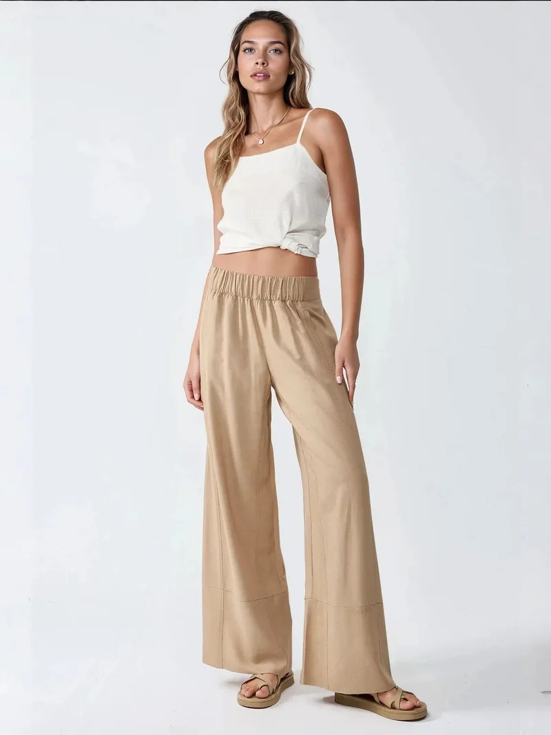 HICCUP Wide Leg Elastic Waist Pants