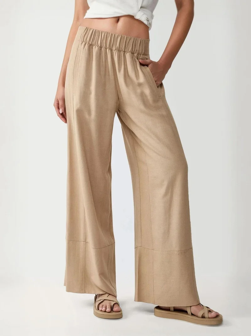 HICCUP Wide Leg Elastic Waist Pants