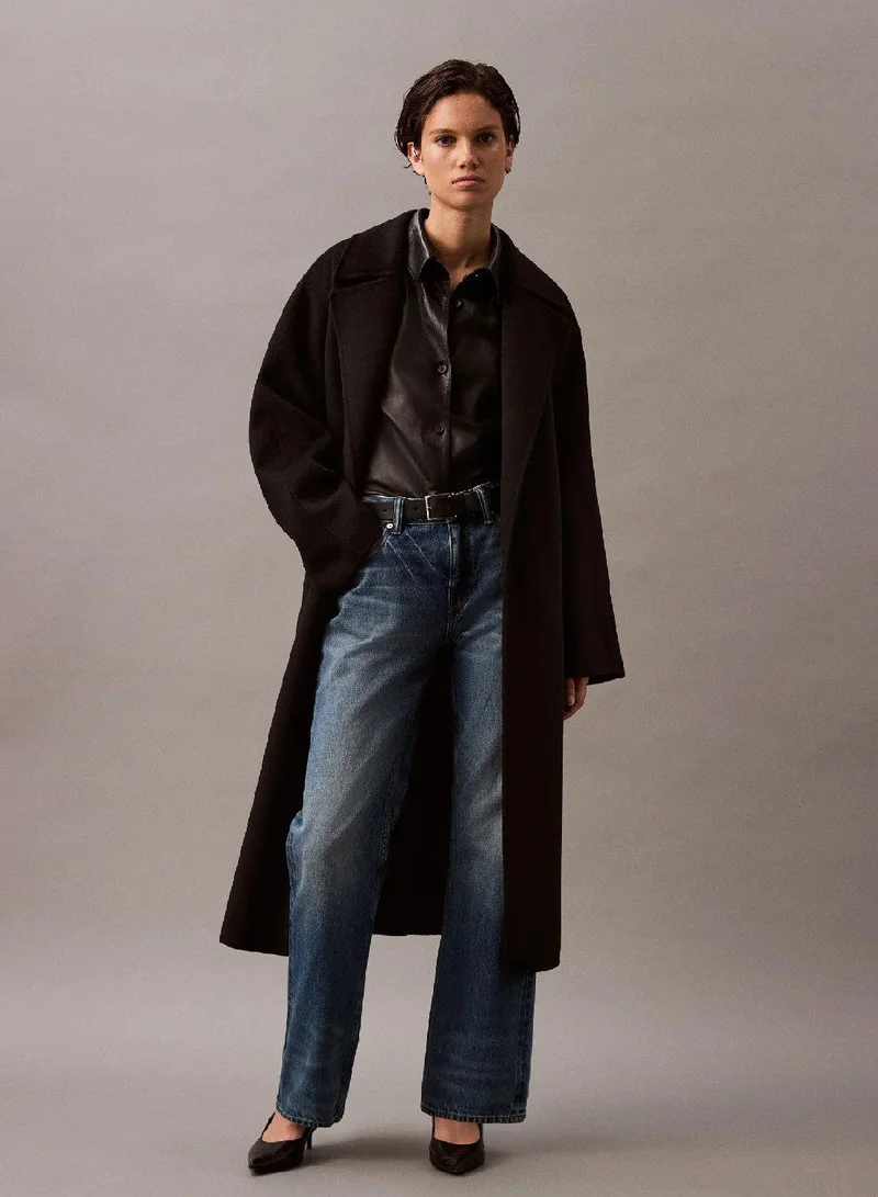 Calvin Klein BLACK BEAUTY Lamb Suede Button-Down Shirt for Women | Best Price UAE