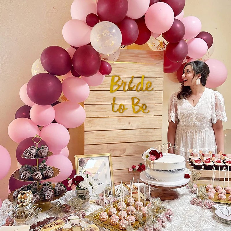 SpecialYou.in Diy Pink Bride To Be Decoration Set Combo Kit For Girls With Banner & Helium Pastel Balloons/ Backdrop/ Bridal Shower Decorations Items/ Photobooth Decorations-45 Items - Image 2