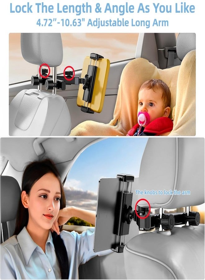 LMADFLY Car Headrest Tablet Holder for Back Seat | Adjustable 3-in-1 Extension Arm iPad Car Mount | Kids Travel Essentials for 4.7-11" Tablets iPad Pro/Air/Mini Samsung Galaxy Amazon Fire - Image 5