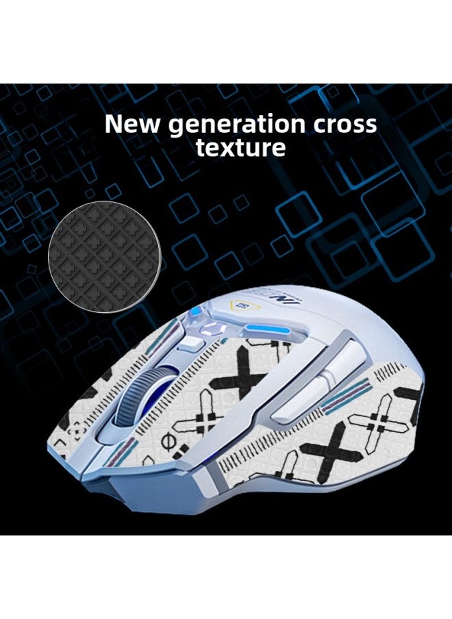 Suitable For Infinitic In9 Anti-slip Stickers In9PRO Mouse Stickers Printed Set Anti-sweat And Sweat-absorbent Stickers Palm Stickers Back Stickers-Color:[all Inclusive] Gradient Color Printing Mouse Stickers [free Cleaning Cotton]