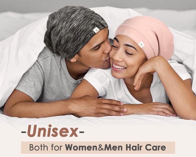 YANIBEST Silk Satin Bonnet Hair Wrap for Sleeping, Adjustable Slouchy Beanie for Women, Silk Lined for Curly Hair and Braids, Pink - Image 2