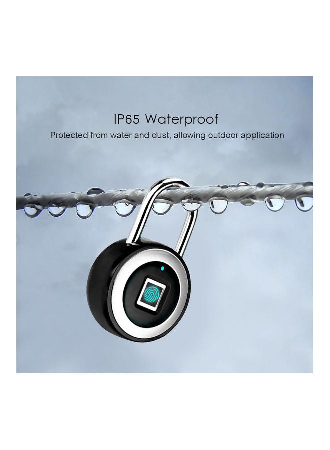 NIBEMINENT Smart Bluetooth Fingerprint Padlock Black  - Image 3