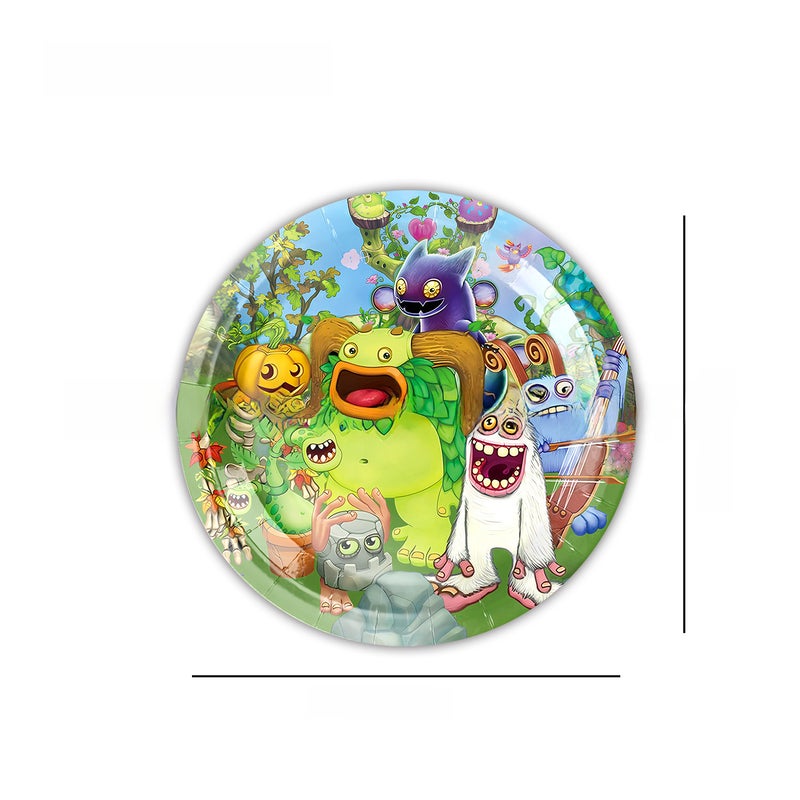 Monster Concert Party Disposable Tableware Set 7-inch 10PCS-Monster Concert