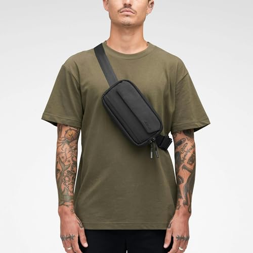 Incase Crosstown Sling. Compact, Durable Sling Bag with Weather-Resistant Woolenex, Crossbody or Hip Carry, Faux Fur-Lined Device Pocket, Easy Access Front Pocket - Black - Image 2