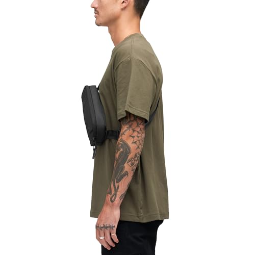 Incase Crosstown Sling. Compact, Durable Sling Bag with Weather-Resistant Woolenex, Crossbody or Hip Carry, Faux Fur-Lined Device Pocket, Easy Access Front Pocket - Black - Image 5
