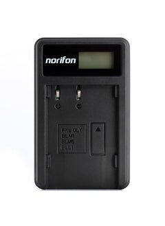 Norifon BLM-1 LCD USB Charger for Olympus C-5060 Wide Zoom, C-7070 Wide Zoom, C-8080 Wide Zoom, E-1, E-3, E-30, E-5, E-520, EVOLT E-300, EVOLT E-330, EVOLT E-500, EVOLT E-510 Camera and More  - Image 1