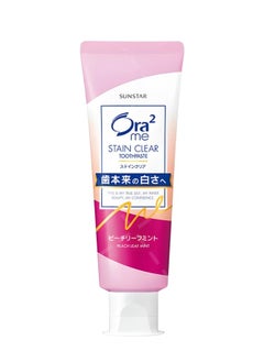 SUNSTAR Ora2 Me Stain Clear Toothpaste Peach Leaf Mint 130g 