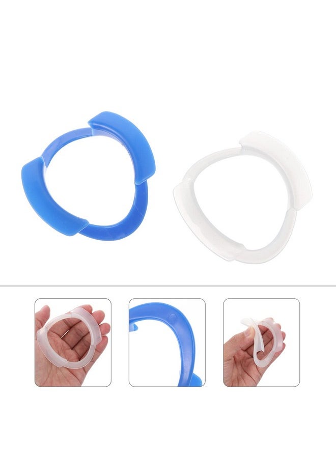 Healifty 2Pcs O Oral Watch Speak Orthodontics Tool Lipless Shape For Mouthguard Teeth White Orthodontic Opening Game Fun Ya Opener Blue Block Device Mouth Intraoral Autoclavable Cheek  - Image 4