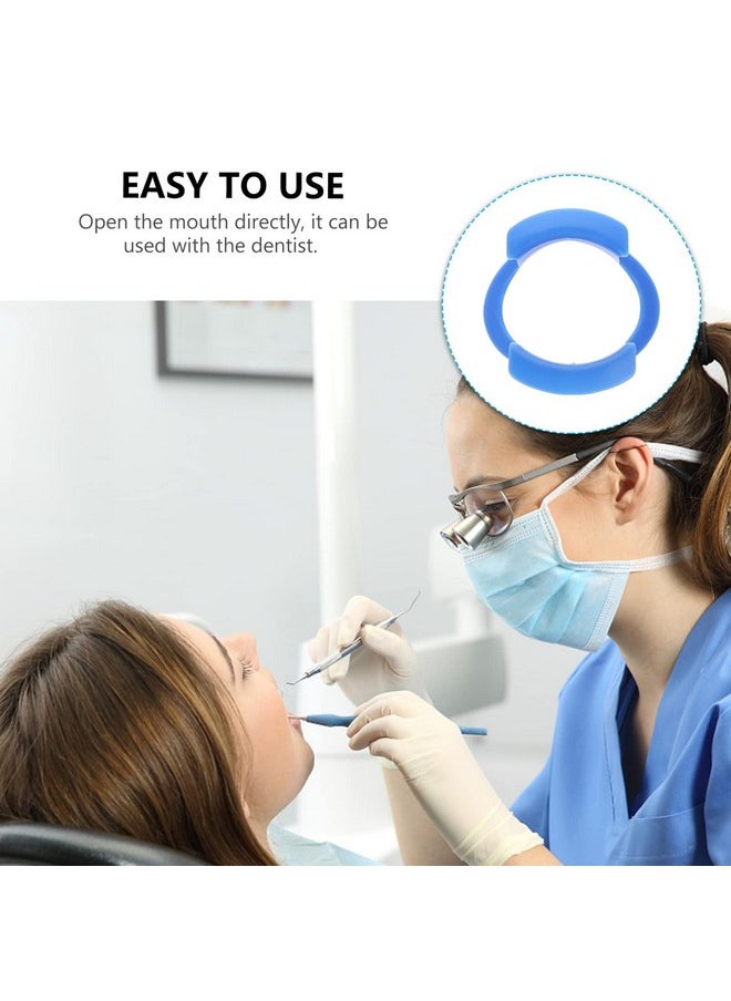 Healifty 2Pcs O Oral Watch Speak Orthodontics Tool Lipless Shape For Mouthguard Teeth White Orthodontic Opening Game Fun Ya Opener Blue Block Device Mouth Intraoral Autoclavable Cheek  - Image 3