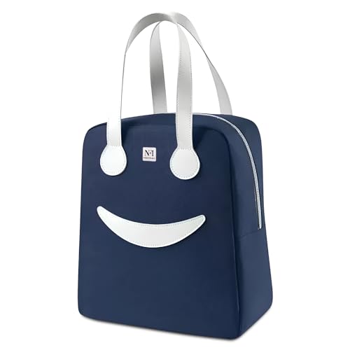 NFI essentials Insulated Lunch Bag for Men Women Large Tiffin Carry Bag Travel Lunch Box Organizer for Office, School, College, Leak-Proof Lunch Cooler Bag (Blue) - Image 1