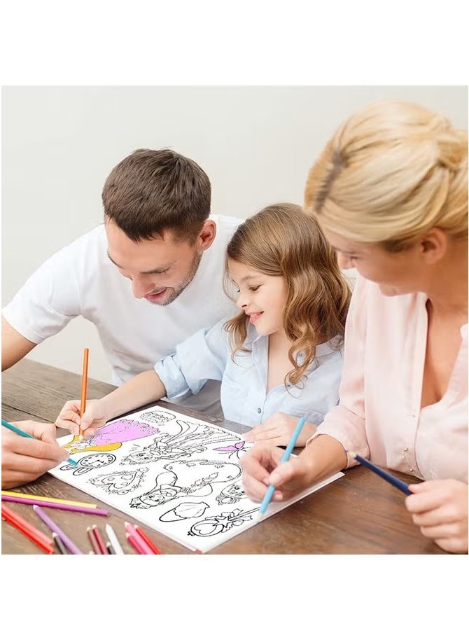 Kids Drawing Roll with Princess Pattern Coloring Drawing Paper for DIY Painting Color Filling  - Image 1