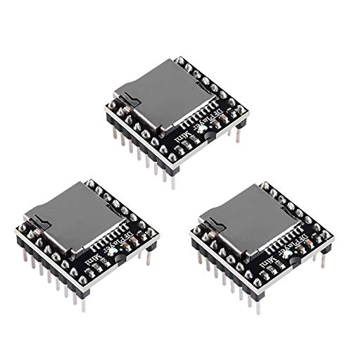 UMLIFE 3PCS Mini MP3 Player Audio Module MP3 Voice Decode Board TF Card U Disk IO/Serial Port/AD Board DFPlayer Audio Voice Music Module for Arduino - Image 1