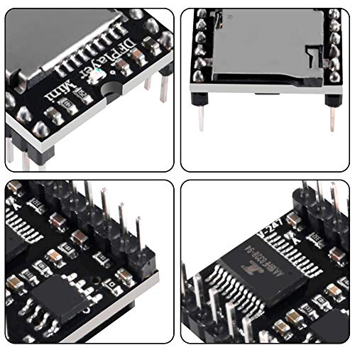 UMLIFE 3PCS Mini MP3 Player Audio Module MP3 Voice Decode Board TF Card U Disk IO/Serial Port/AD Board DFPlayer Audio Voice Music Module for Arduino - Image 3
