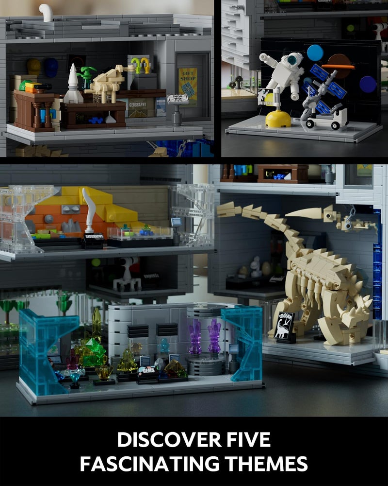 Nifeliz Museum of Nature and Science Building Set, Gift Idea for Lovers of Museums, Buildable Display Model, Addition to The Modular Buildings Collection (3373 PCS, NF10286) - Image 4