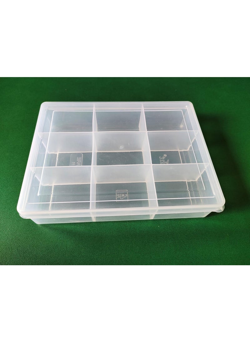 Teraiya's Teraiyas 9 Partition Storage Plastic Box Organizer for Jewelry Watches Necklaces Bracelets Earrings length 19 cm Breadth 145 cm 2 pieces With Free Small Square Box 4 Pcs  - Image 4