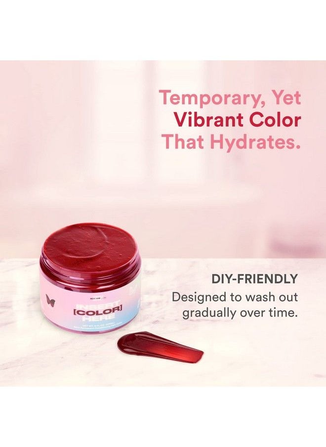 INH Semi Permanent Hair Color Ruby Red Color Depositing Conditioner Temporary Hair Dye Tint Conditioning Hair Mask Safe Red Hair Dye 6Oz  - Image 4
