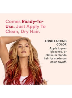 INH Semi Permanent Hair Color Ruby Red Color Depositing Conditioner Temporary Hair Dye Tint Conditioning Hair Mask Safe Red Hair Dye 6Oz  - Image 5