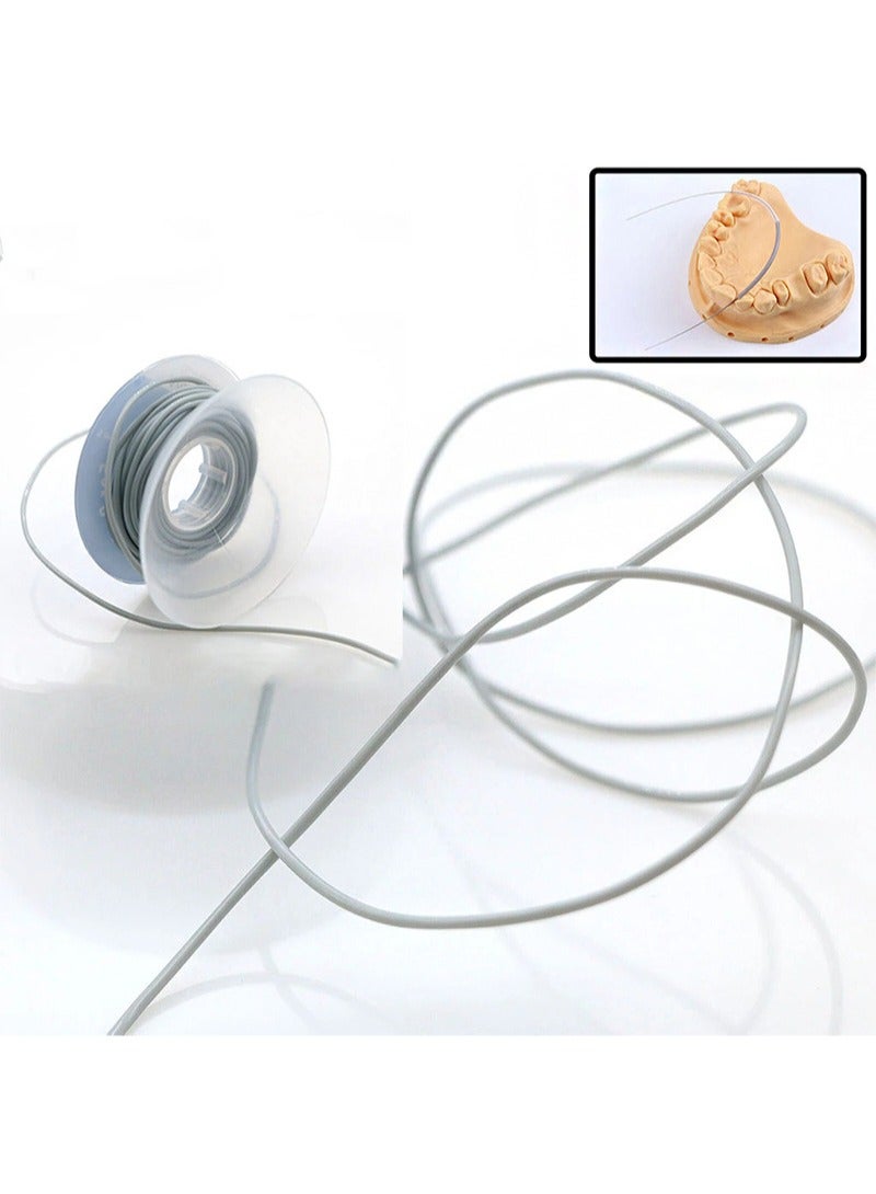 هالونهي غلاف سلك قوس احترافي، سلك قوس بتصميم أنبوبي بطول 5 أمتار مع بلاستيك، سلك تقويم الأسنان، سلك تقويم الأسنان الاحترافي ذو سطح ناعم للأسنان (أبيض) - Image 3