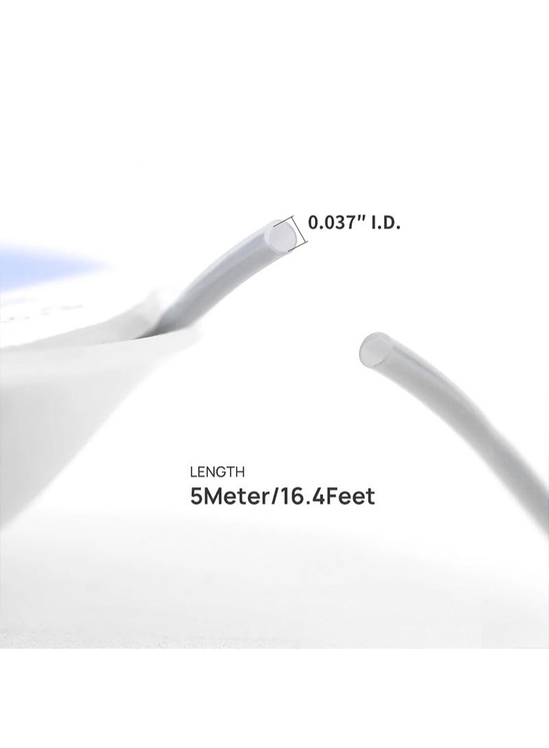 هالونهي غلاف سلك قوس احترافي، سلك قوس بتصميم أنبوبي بطول 5 أمتار مع بلاستيك، سلك تقويم الأسنان، سلك تقويم الأسنان الاحترافي ذو سطح ناعم للأسنان (أبيض) - Image 4