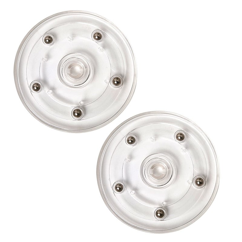 HSTECH 2 Pack 4 Lazy Susan Turntable Acrylic Ball Bearing Rotating Tray for Spice Rack Table Cake Kitchen Pantry Decorating TV Laptop Computer Monitor 