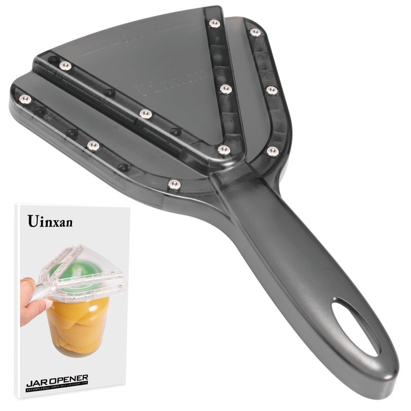 Uinxan Jar Opener for Weak Hand & Seniors with Arthritis,Easy Twist Off Bottle Caps,Patent | Unique Kitchen Gadgets, Christmas Gifts for Elderly/Women/Men (Black) - Image 1