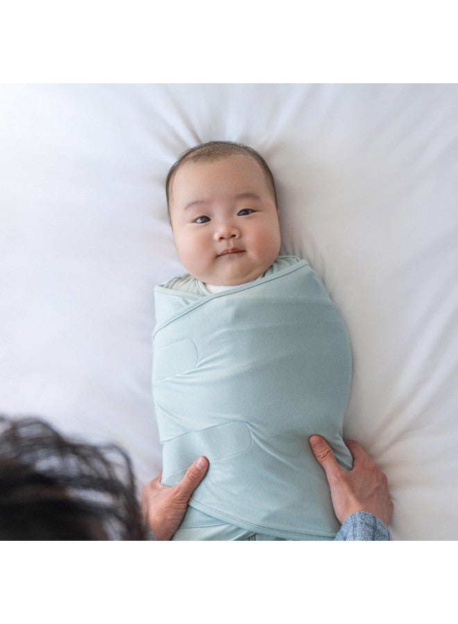 HALO SleepSack SuperSoft Swaddle, Cozy Bamboo Viscose, 3-Way Adjustable Swaddle, 2 Way Zipper, 2 TOG, 0-3 Months, Newborn (Pack of 1), Calm Sage - Image 2