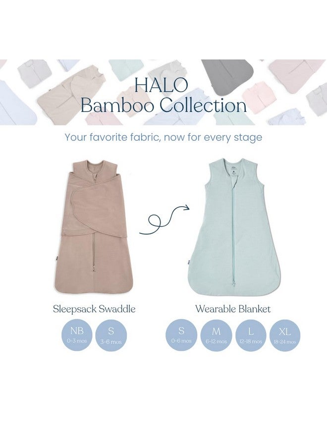HALO SleepSack SuperSoft Swaddle, Cozy Bamboo Viscose, 3-Way Adjustable Swaddle, 2 Way Zipper, 2 TOG, 0-3 Months, Newborn (Pack of 1), Calm Sage - Image 5