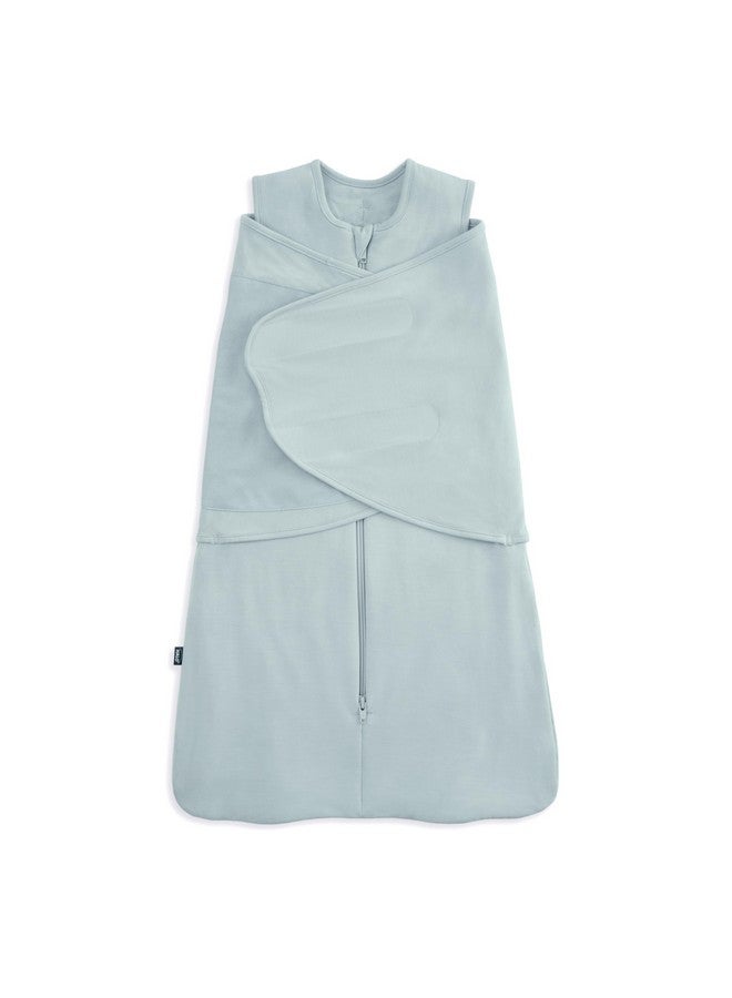 HALO SleepSack SuperSoft Swaddle, Cozy Bamboo Viscose, 3-Way Adjustable Swaddle, 2 Way Zipper, 2 TOG, 0-3 Months, Newborn (Pack of 1), Calm Sage - Image 1
