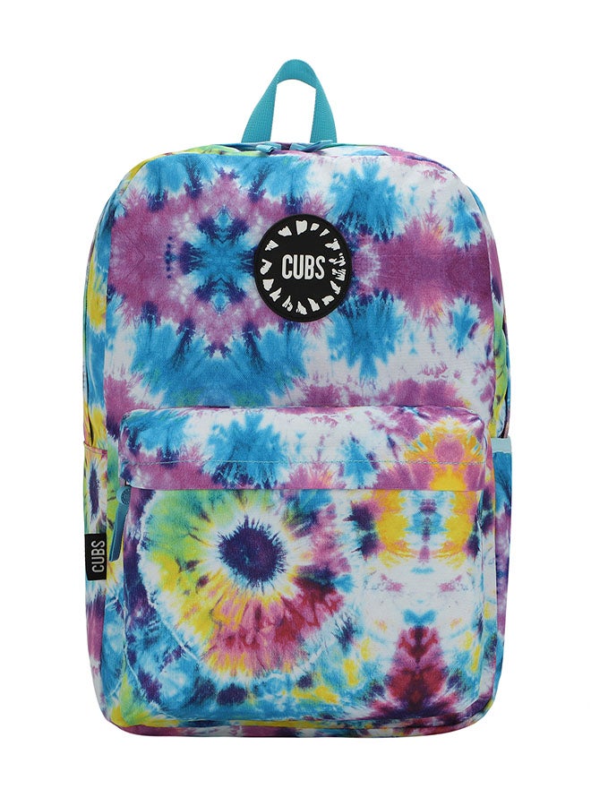 CUBS Tie Dyed Waterproof Kids 28L Backpack with zip closure Ideal for 6-12 years age group, Compatible with 15" Laptop - Image 1