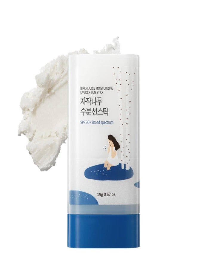 ROUND LAB Birch Juice Moisturizing Sun Stick SPF 50 | Korean Sunscreen Stick for face and body, No White Cast, Outdoor & Travel-Friendly 0.67oz - Image 1