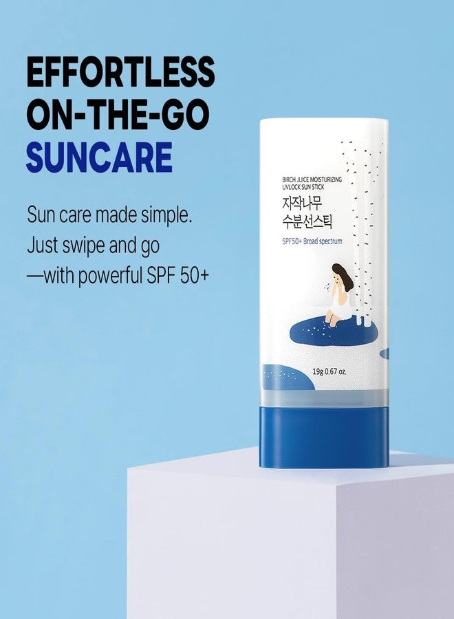 ROUND LAB Birch Juice Moisturizing Sun Stick SPF 50 | Korean Sunscreen Stick for face and body, No White Cast, Outdoor & Travel-Friendly 0.67oz - Image 2