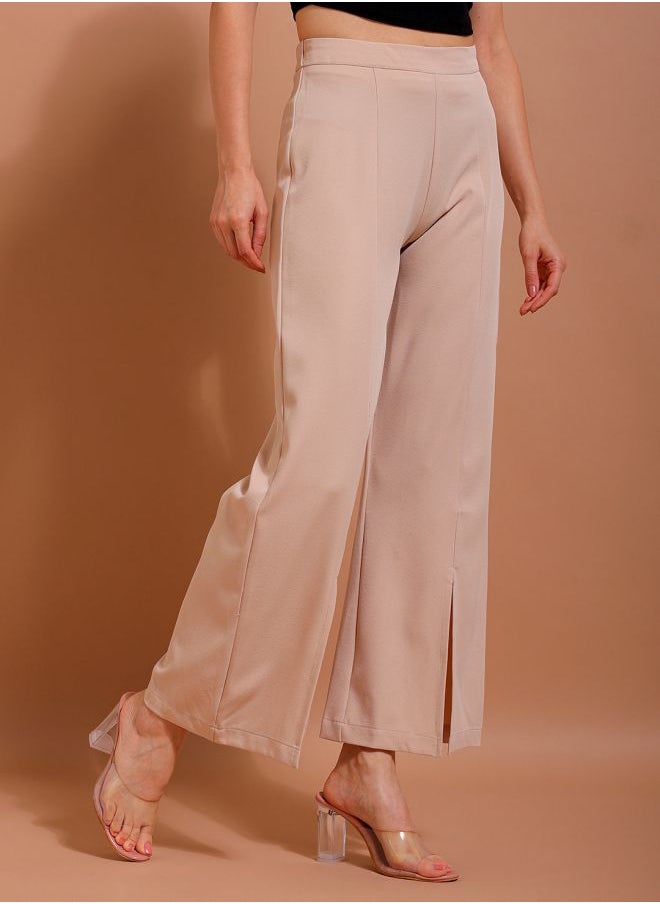 Freehand Women Flared Solid Mid-Rise Pants  - Image 3