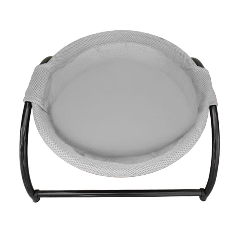 Elevated Cat Hammock Bed Comfortable Breathable Removable Raised Standing Pet Sleeping Bed for Home Grey - Image 4
