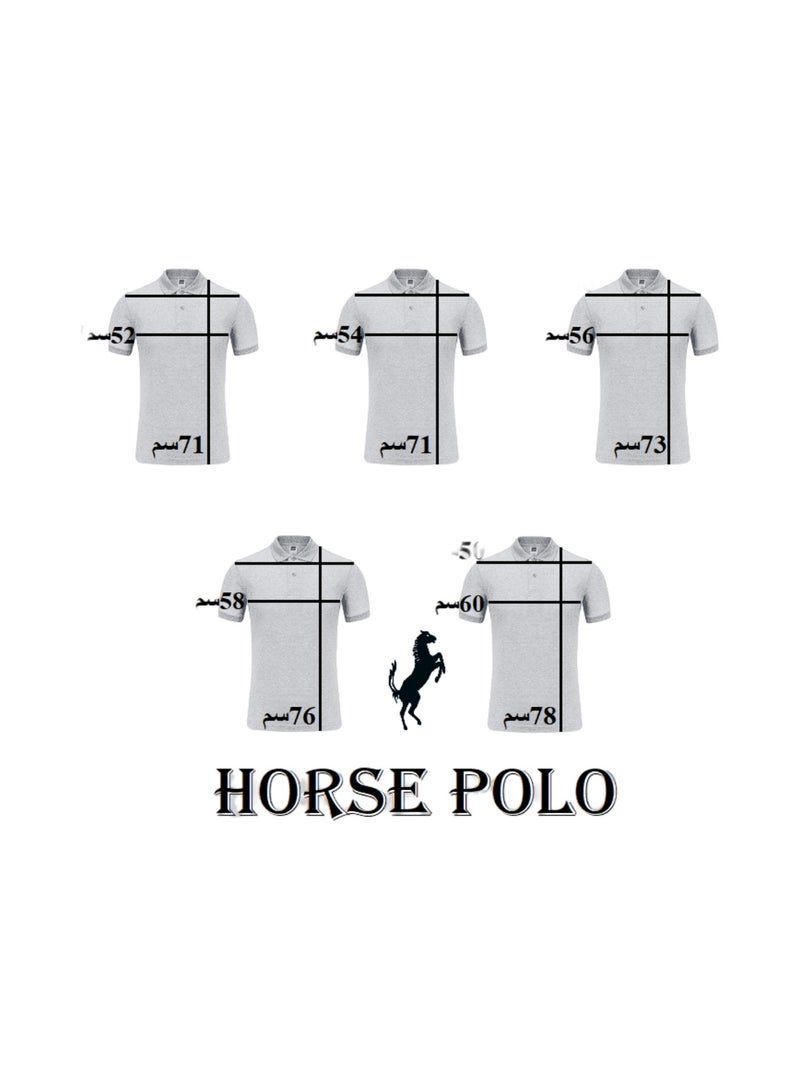 Horse Polo Horse Polo Classic Polo Shirt, Black - Image 2