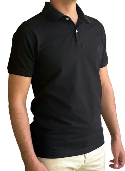 Horse Polo Classic Polo Shirt, Black