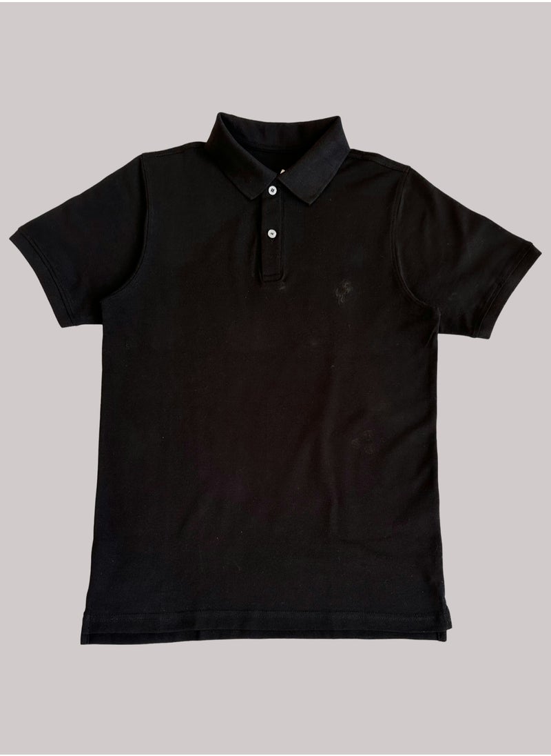 Horse Polo - Horse Polo Classic Polo Shirt, Black - Image 1