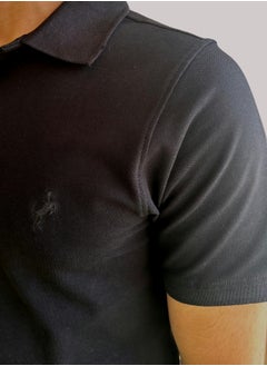 Horse Polo Horse Polo Classic Polo Shirt, Black  - Image 5