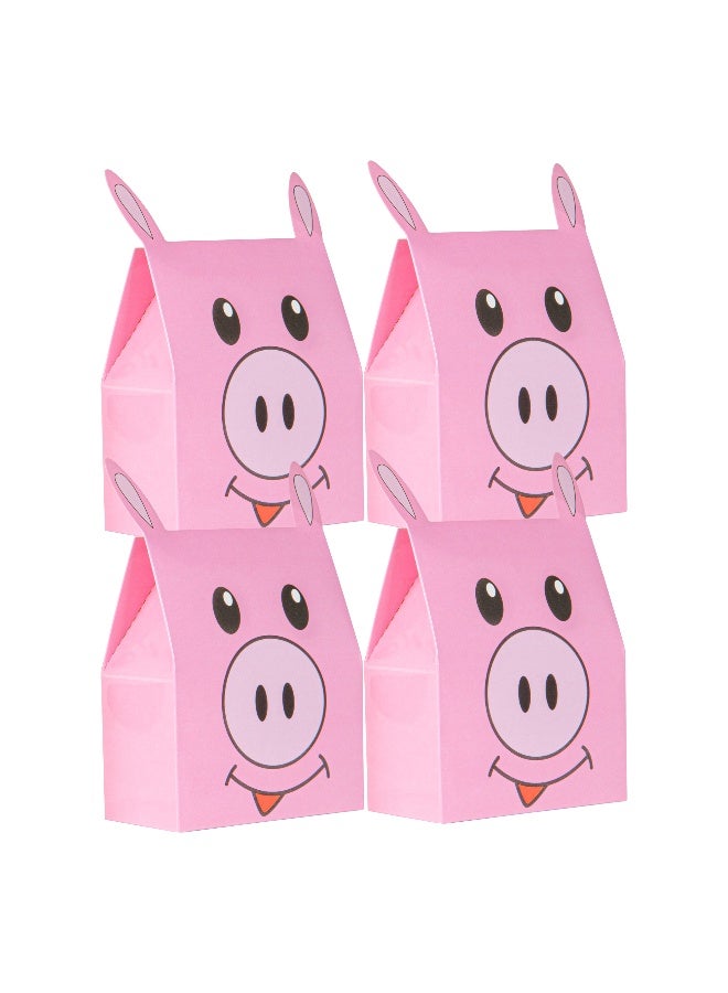 Restaurantware Pastry Tek 4 x 2 x 5 Inch Farm Animal Party Bags, 100 Pig Barnyard Party Favor Bags - Tab-Lock Closure, Shipped Flat, Paper Farm Animal Candy Bags, For Farm-Themed Parties Or Birthdays,  - Image 1