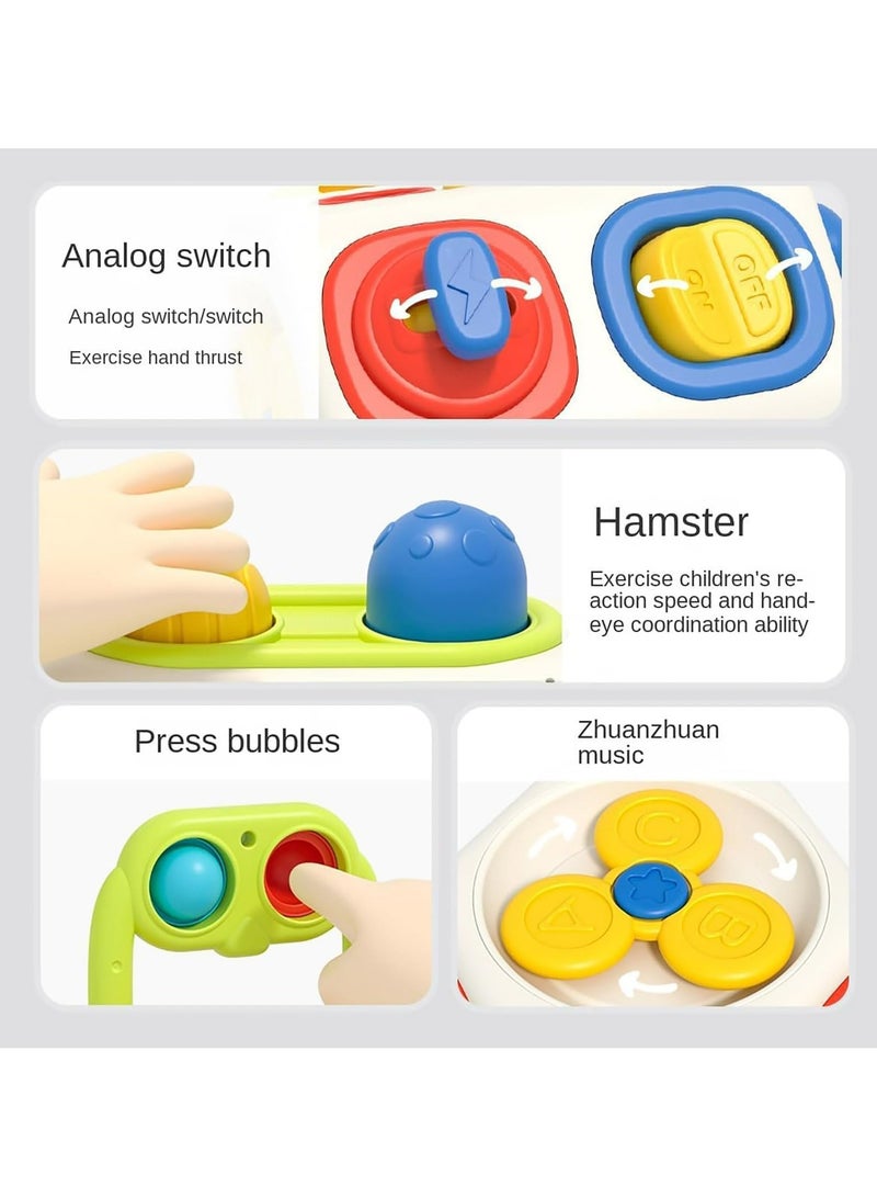 CMGTYYD Busy Cube for Toddlers 1-3, 9 in 1 Busy Board Montessori Toys, Travel Toy and Fidget Busy Board, Baby Gifts for 18 Months - Image 2