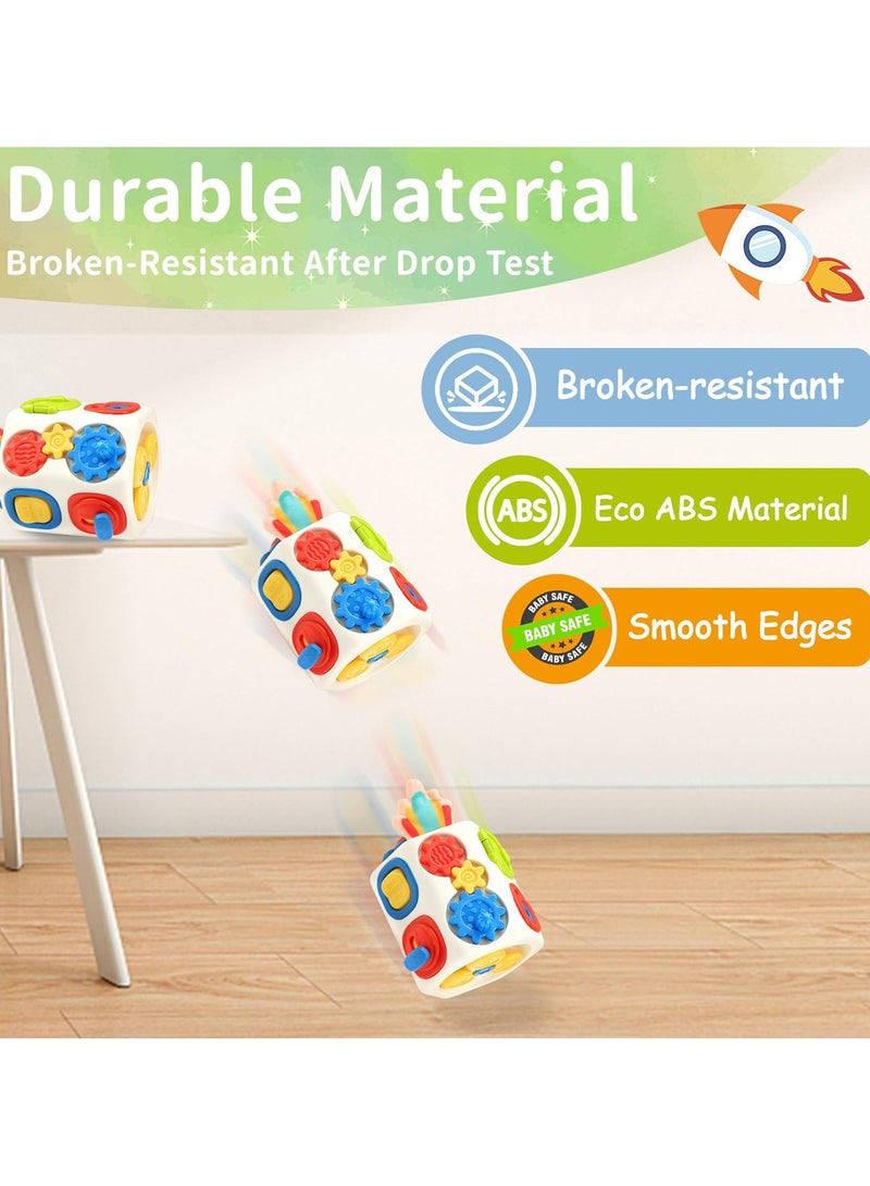 CMGTYYD Busy Cube for Toddlers 1-3, 9 in 1 Busy Board Montessori Toys, Travel Toy and Fidget Busy Board, Baby Gifts for 18 Months - Image 4